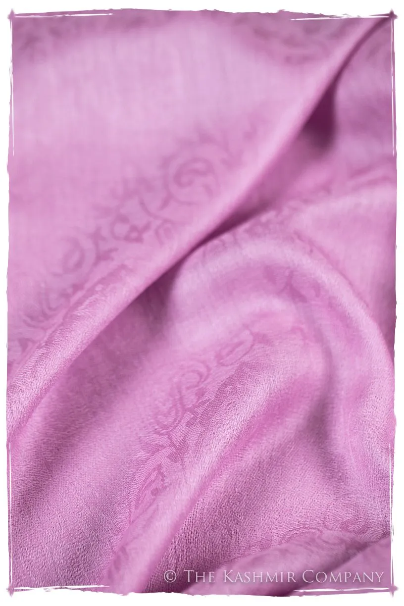 Lilac Chiffon Paisley Kashmir Wool Scarf