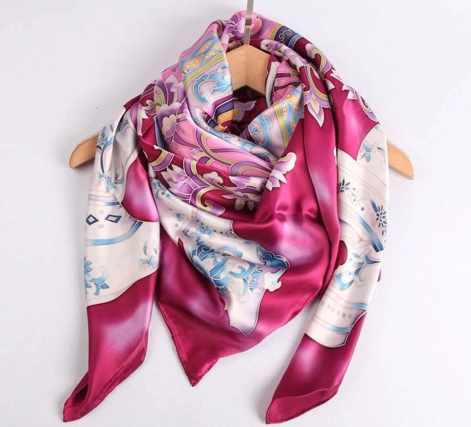 Limited Edition Hand Painted Silk Scarf| Pink