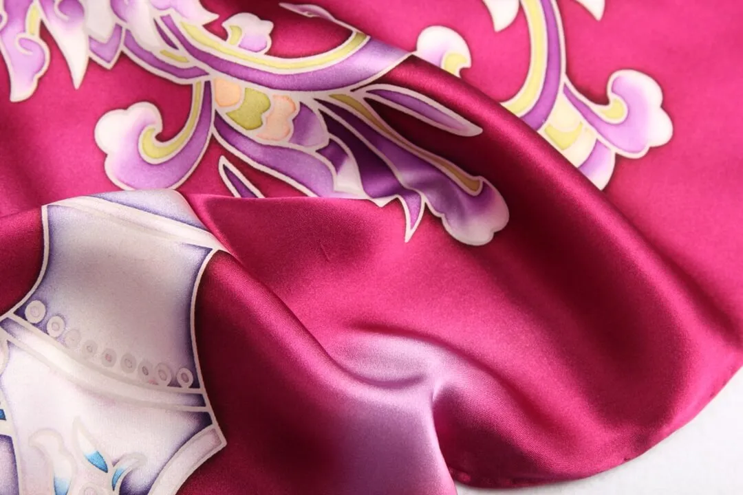 Limited Edition Hand Painted Silk Scarf| Pink