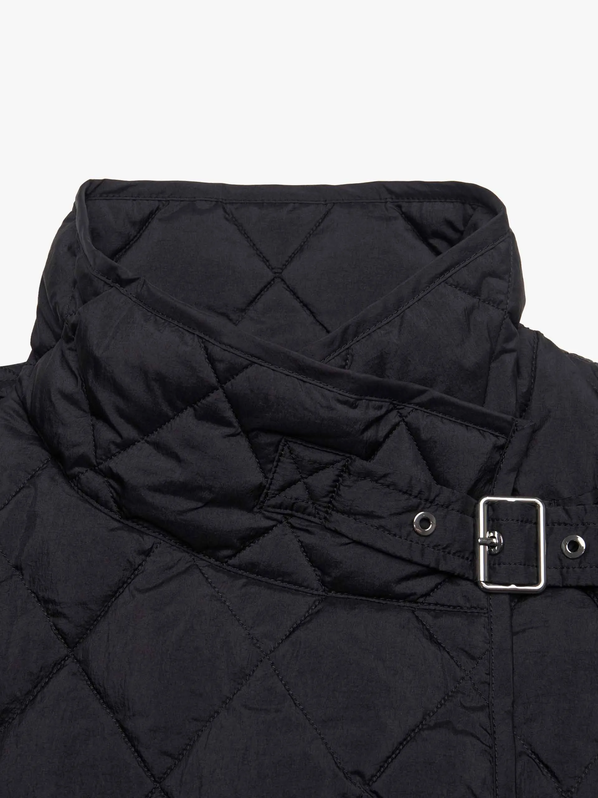 Long Quilted Down Coat