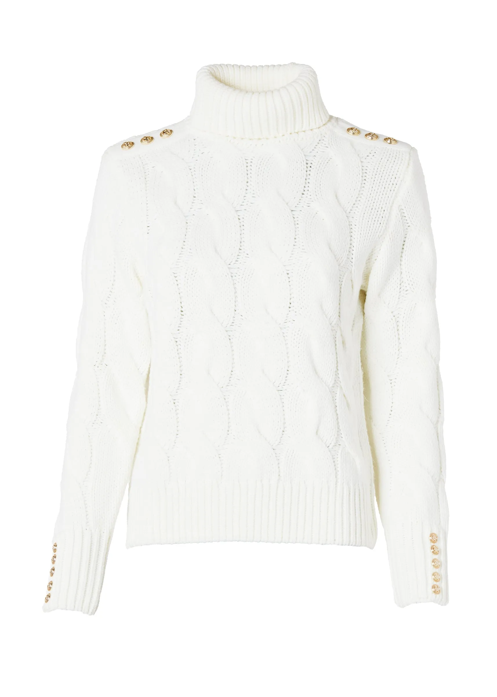 Lucia Roll Neck Knit (Natural)