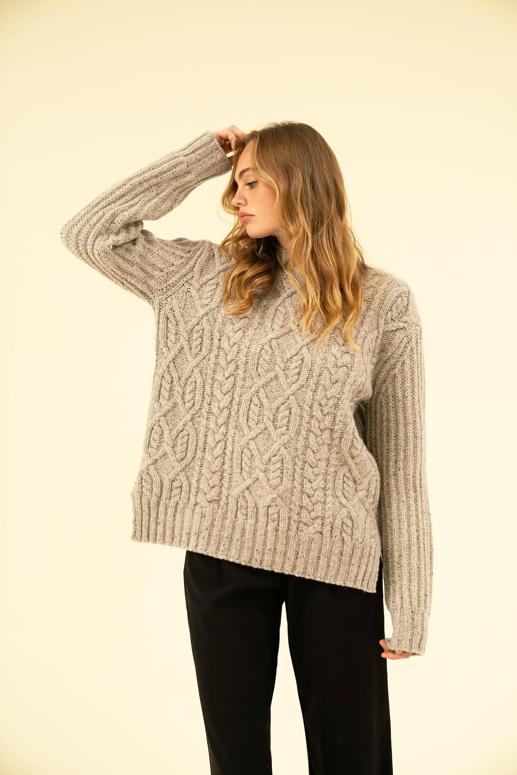 LUNA KNIT - FLAX MARL