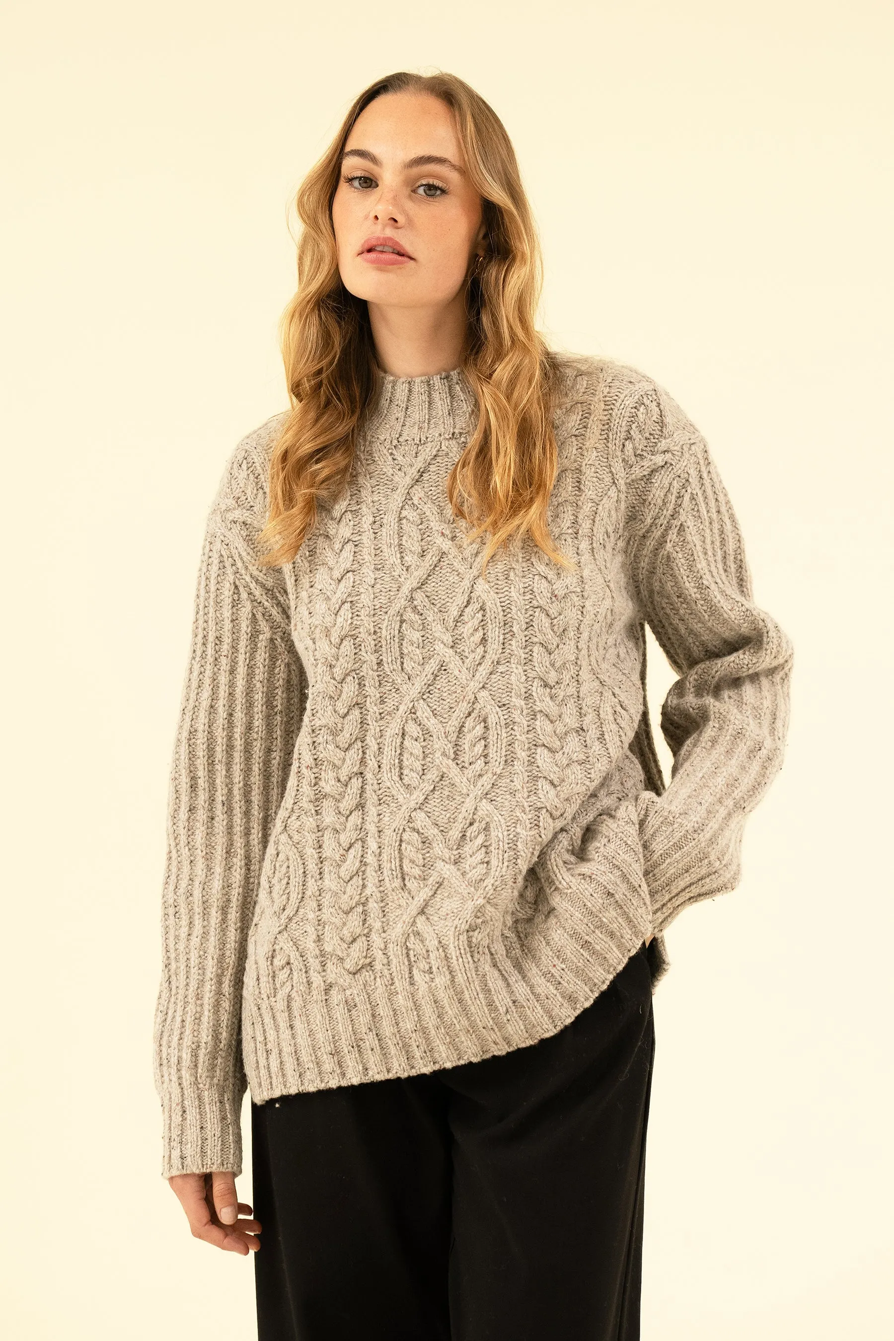 LUNA KNIT - FLAX MARL