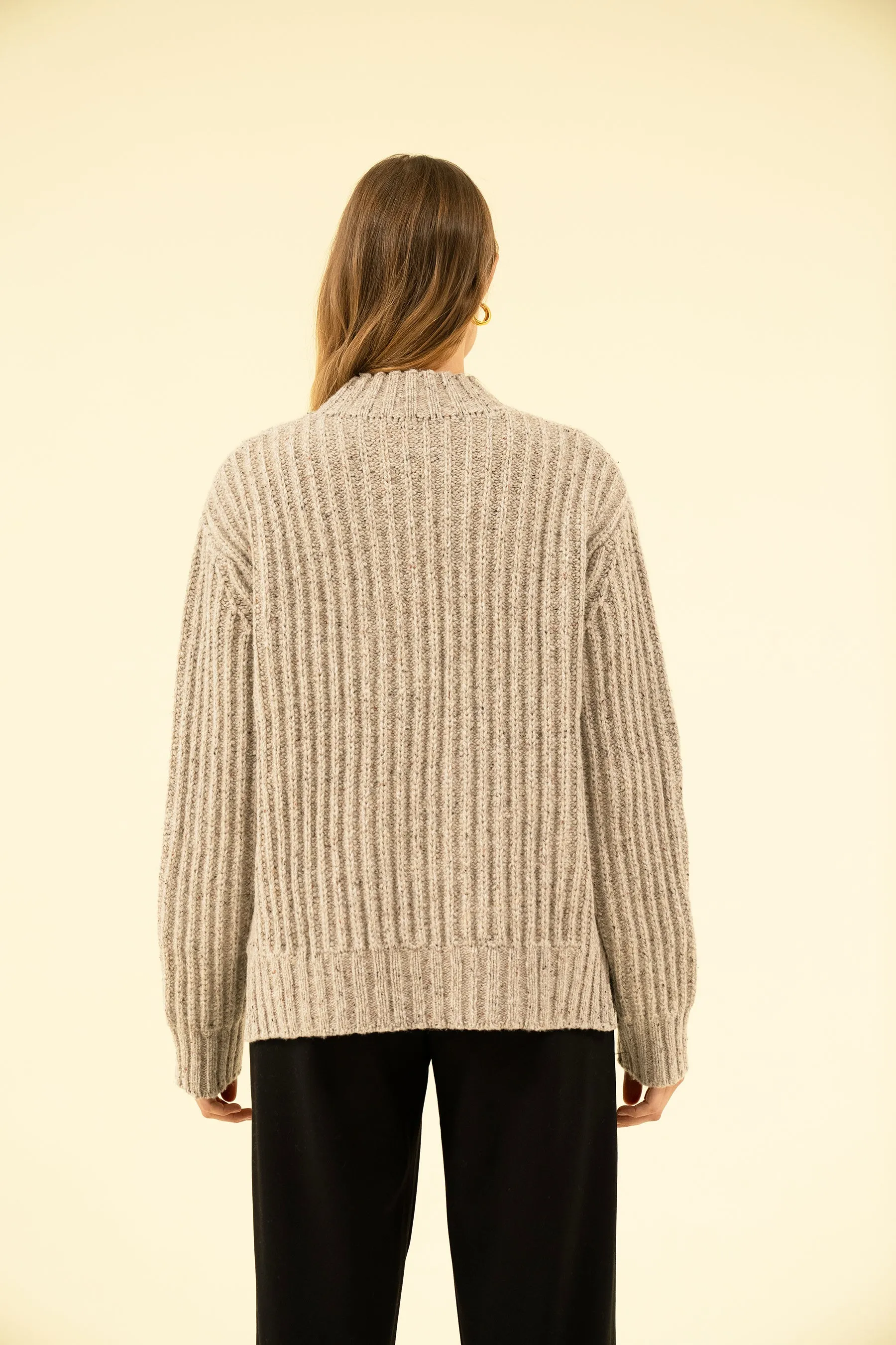 LUNA KNIT - FLAX MARL