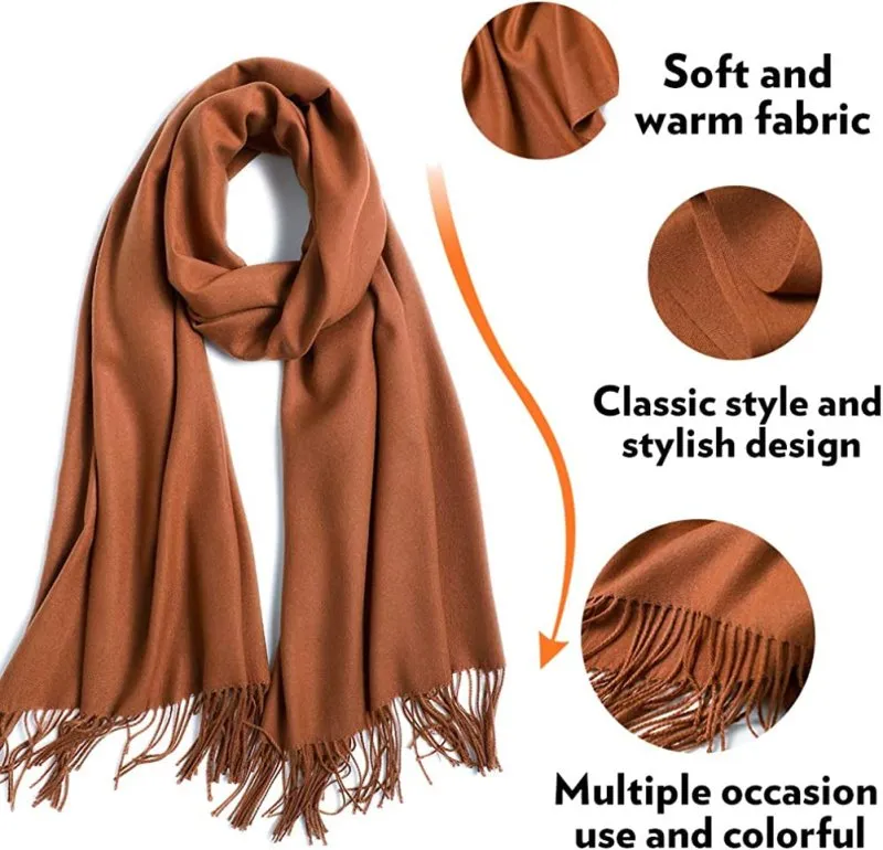 MaaMgic Scarves for Women Pashmina Shawl Wrap Wedding Party Blanket Girls Large Soft Scarves