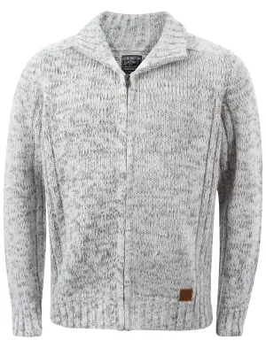 Mago zip up cardigan in cream -  Kensington Eastside