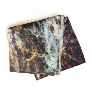 Marble Print Scarf | Black