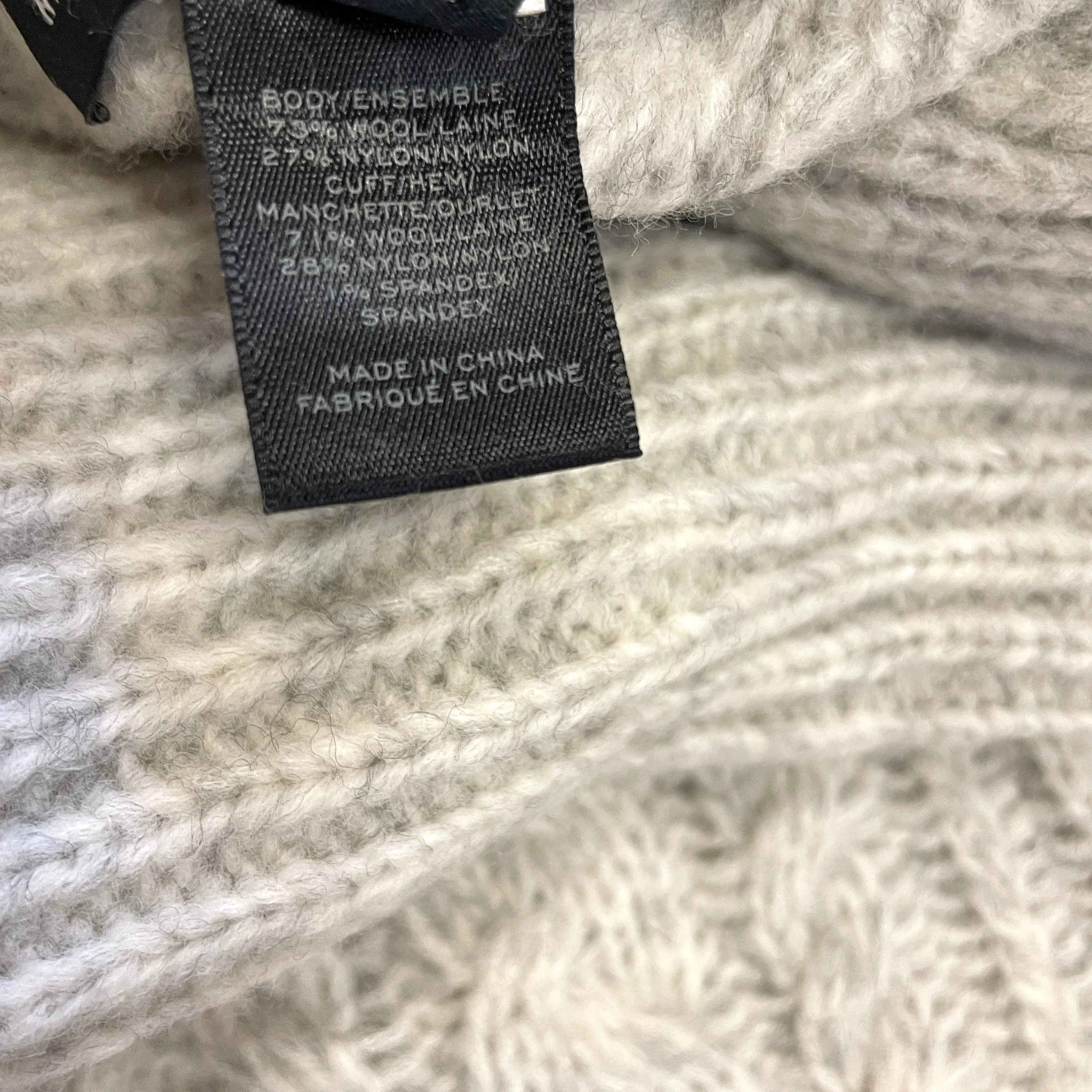 Marc by Marc Jacobs Vintage Designer Chunky Cable Knit Sweater with Detachable Scarf Size Large