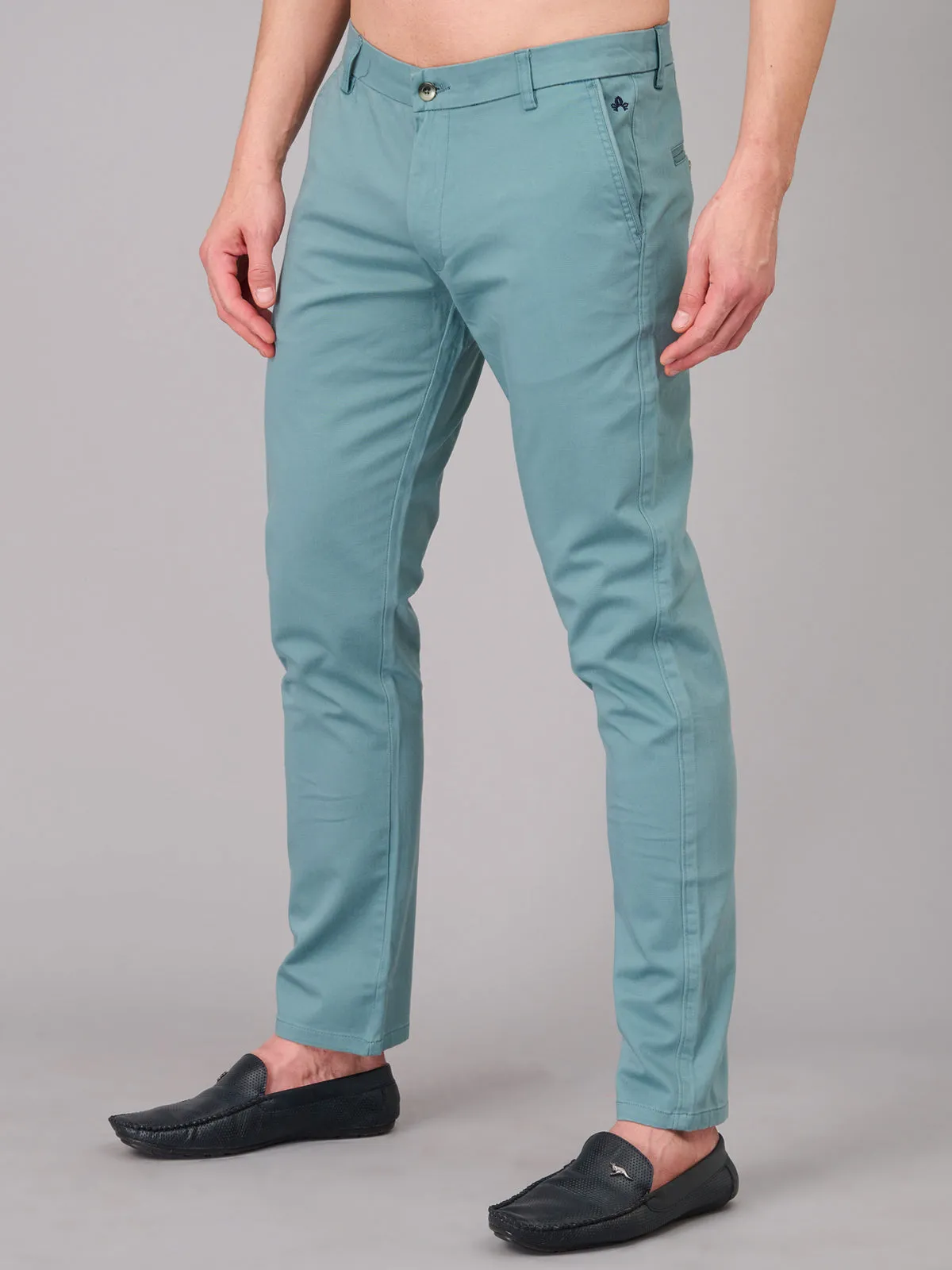 Men Roman Blue Cotton Trouser (GBTMK7655 )