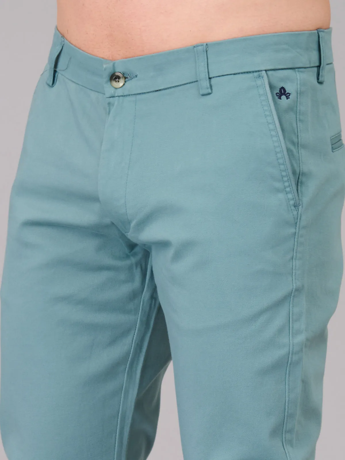 Men Roman Blue Cotton Trouser (GBTMK7655 )