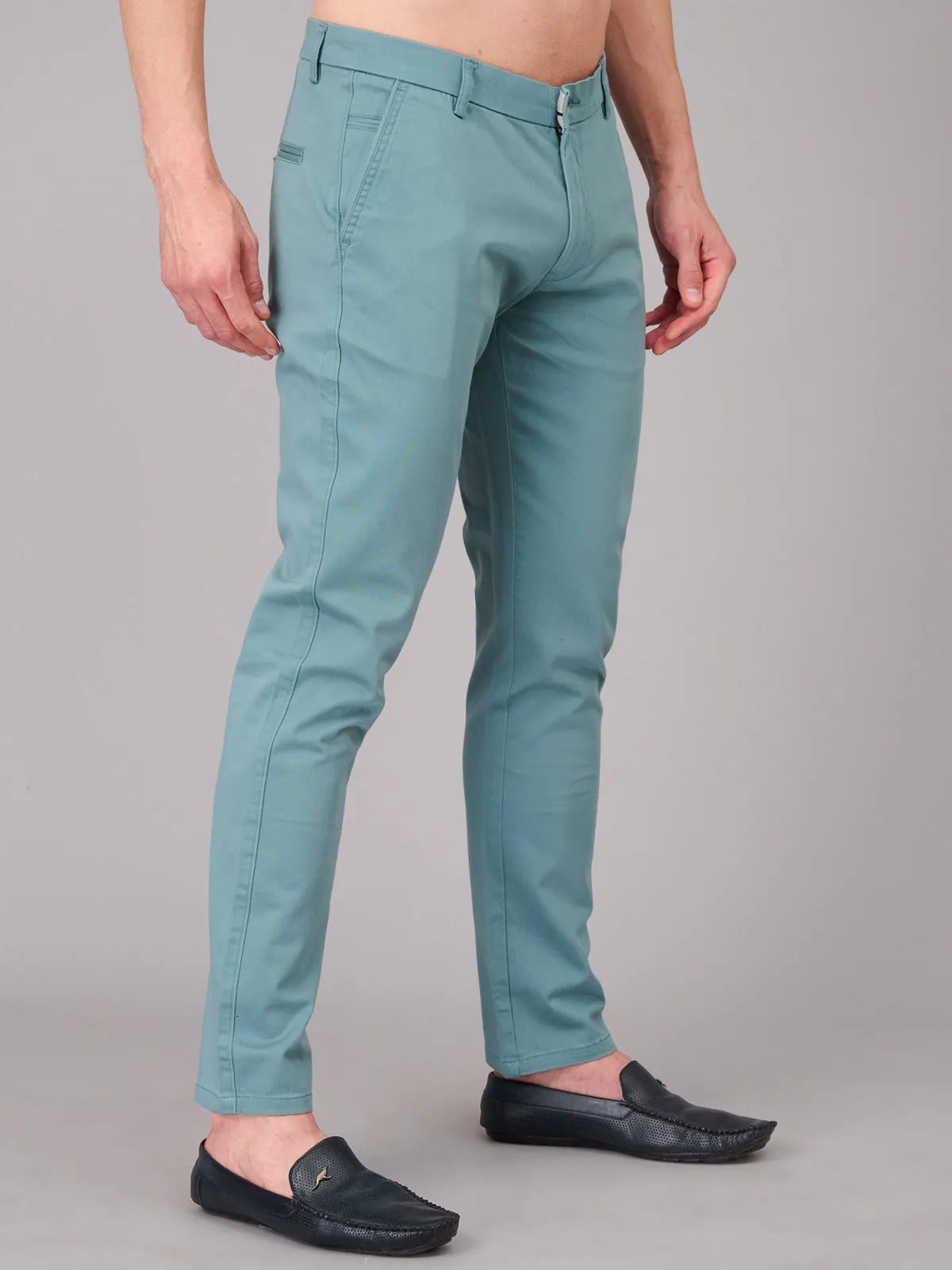 Men Roman Blue Cotton Trouser (GBTMK7655 )