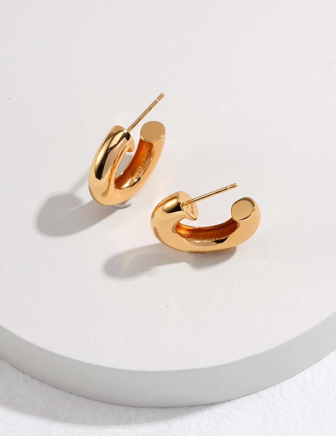 Minimalist Chunky Hoop Earrings