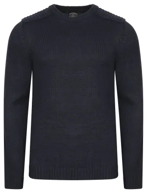 Minos Knitted Jumper in Dark Navy - Kensington Eastside