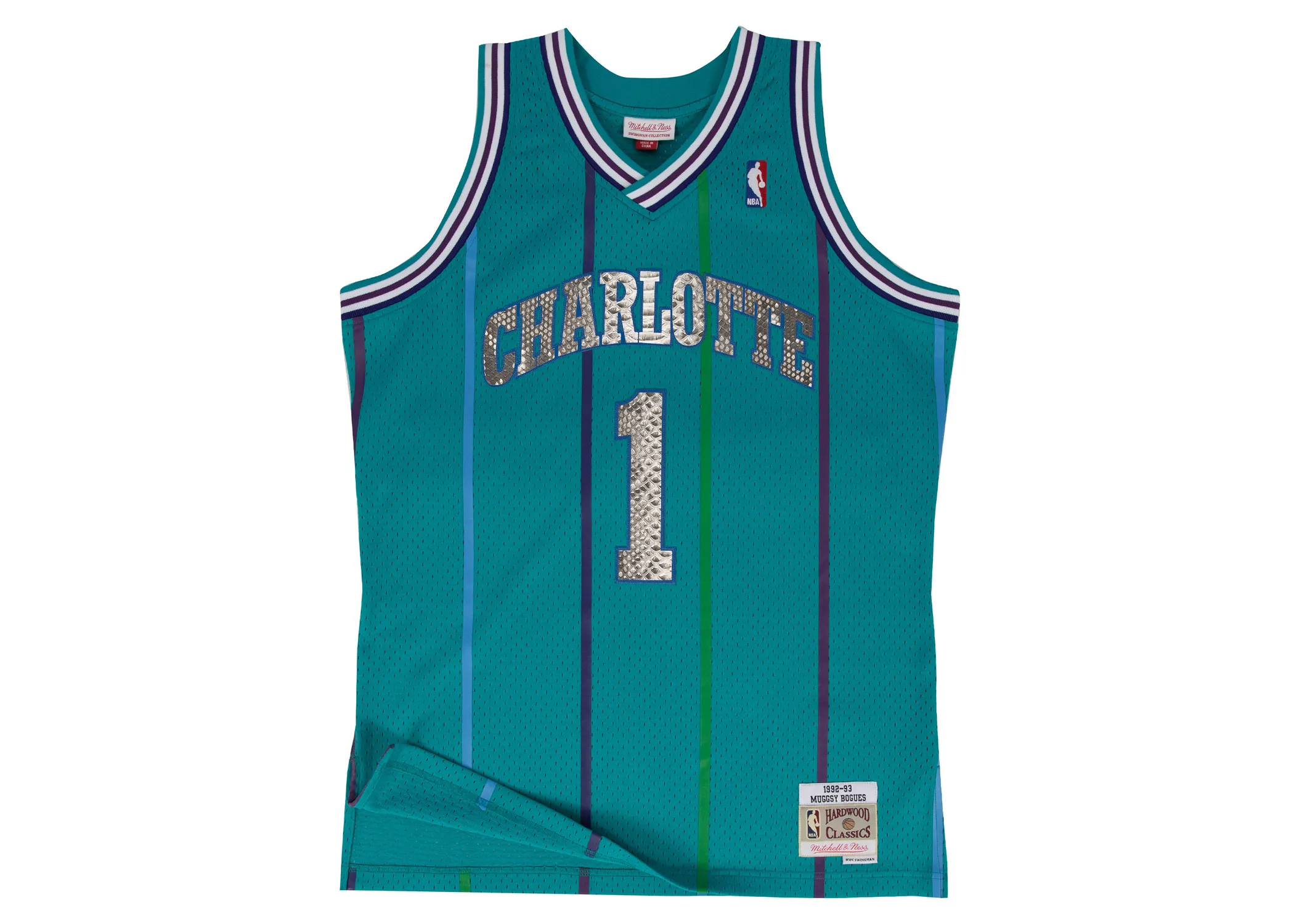 Mitchell & Ness Muggsy Bogues 1992-1993 Charlotte Hornets Python Jersey