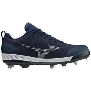 Mizuno Dominant 4 Low Metal Baseball Cleat - Navy