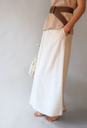 NATURAL MAXI SKIRT