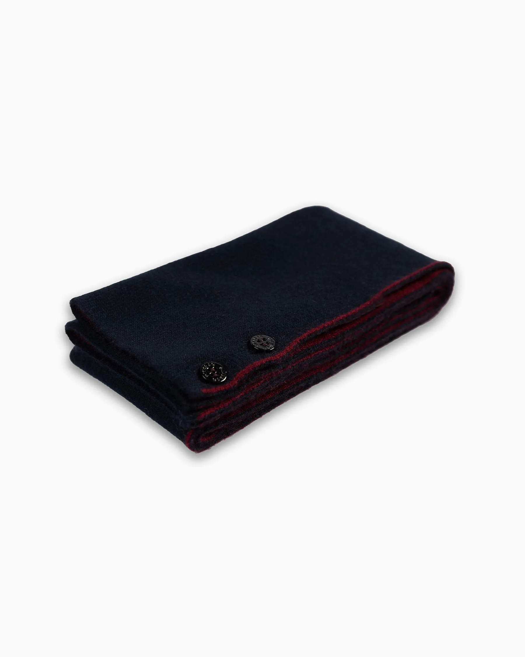 Navy & Berry Cashmere Mini Scarf