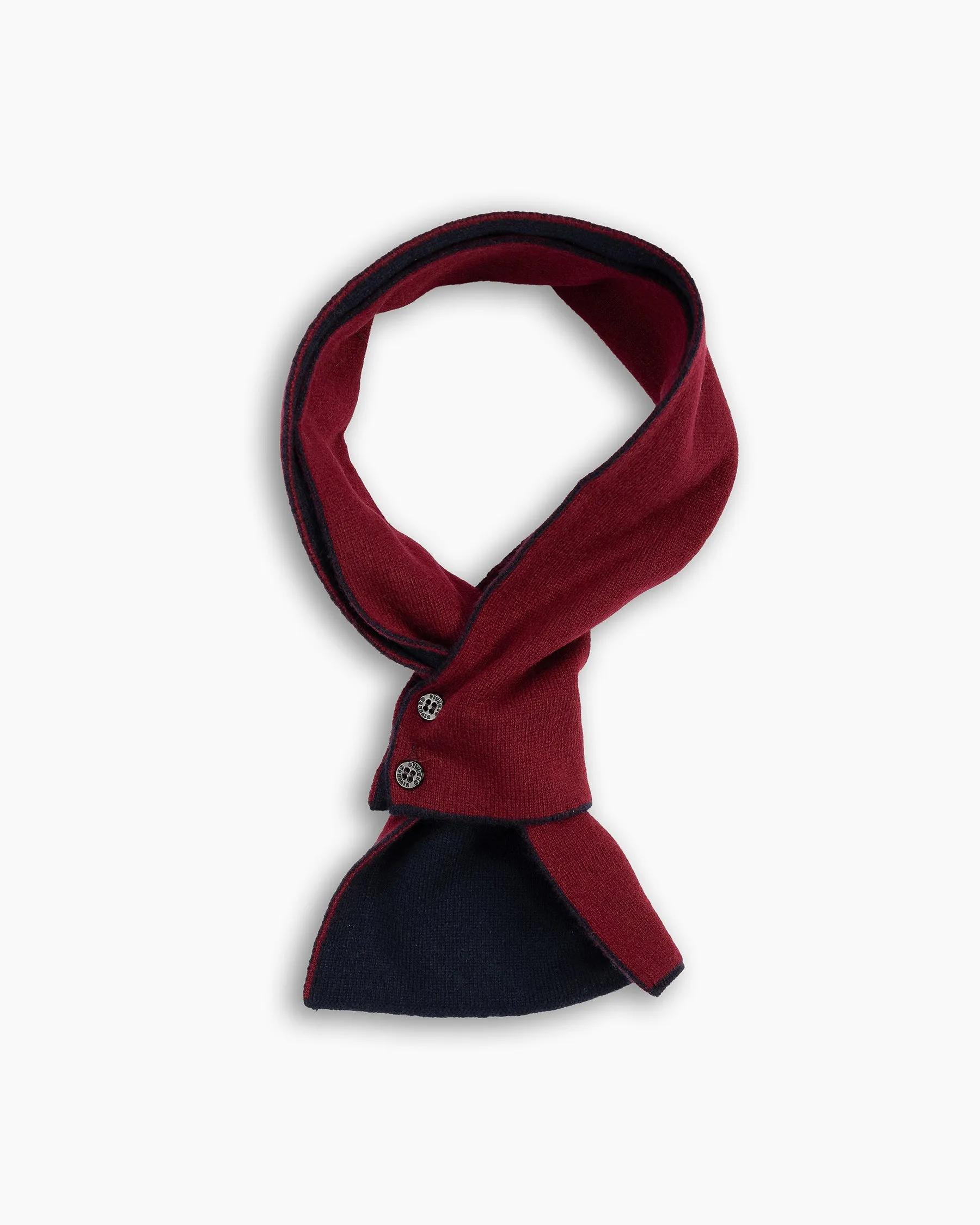 Navy & Berry Cashmere Mini Scarf