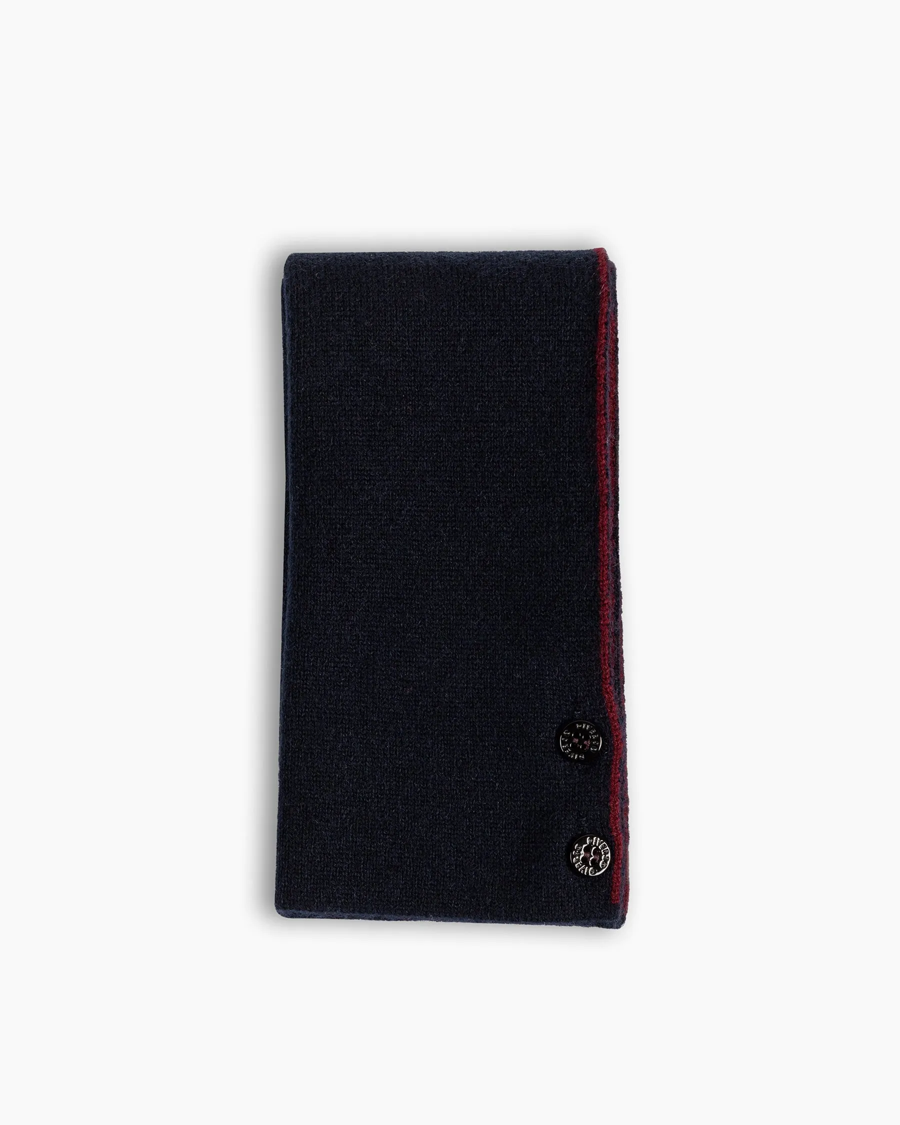 Navy & Berry Cashmere Mini Scarf