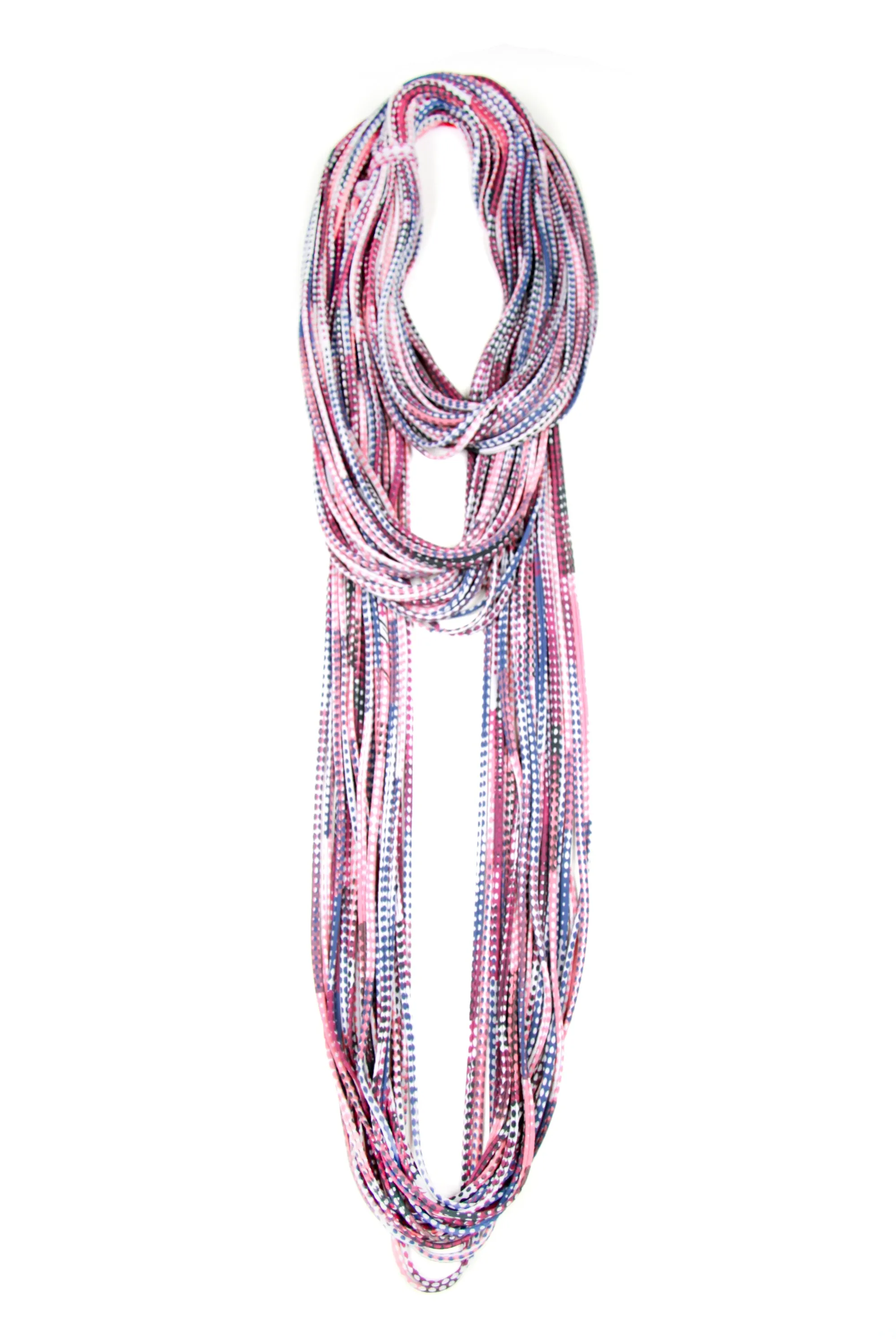 Necklush Chunky Scarf / Magenta Haze, Living Coral & Blueberry / Unisex