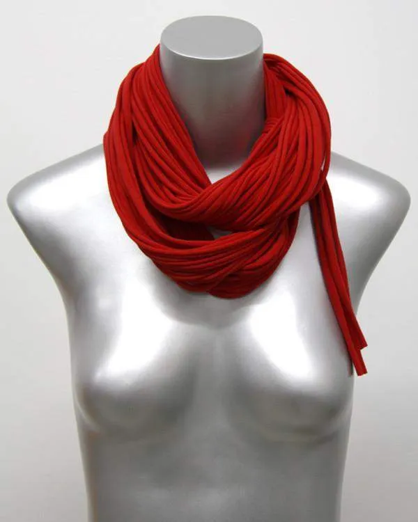 Necklush Cowl Scarf / Red / Unisex