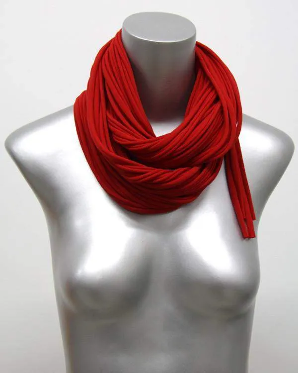 Necklush Cowl Scarf / Red / Unisex