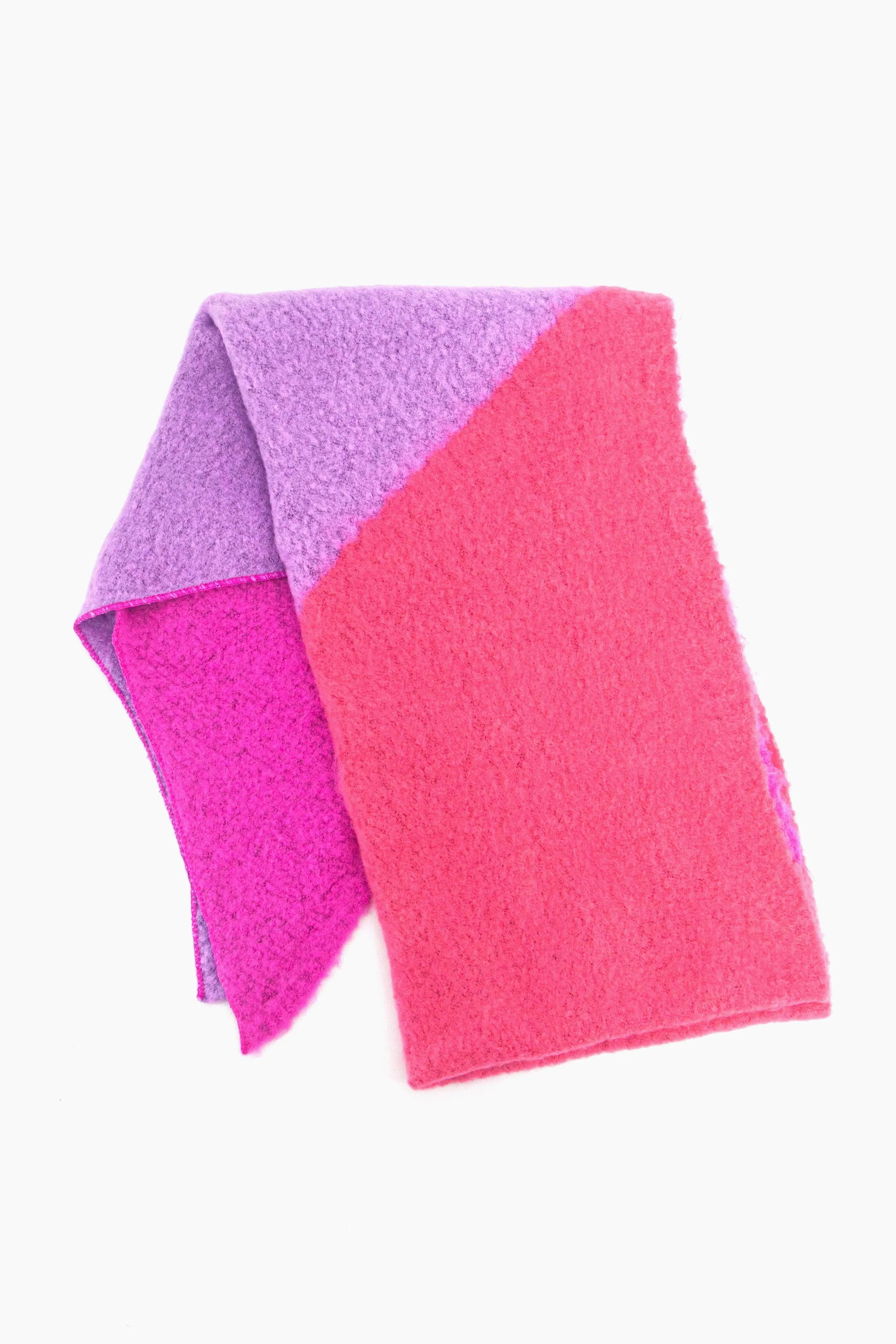 Nora Heavyweight Scarf - Pink/Lilac, Colour Block