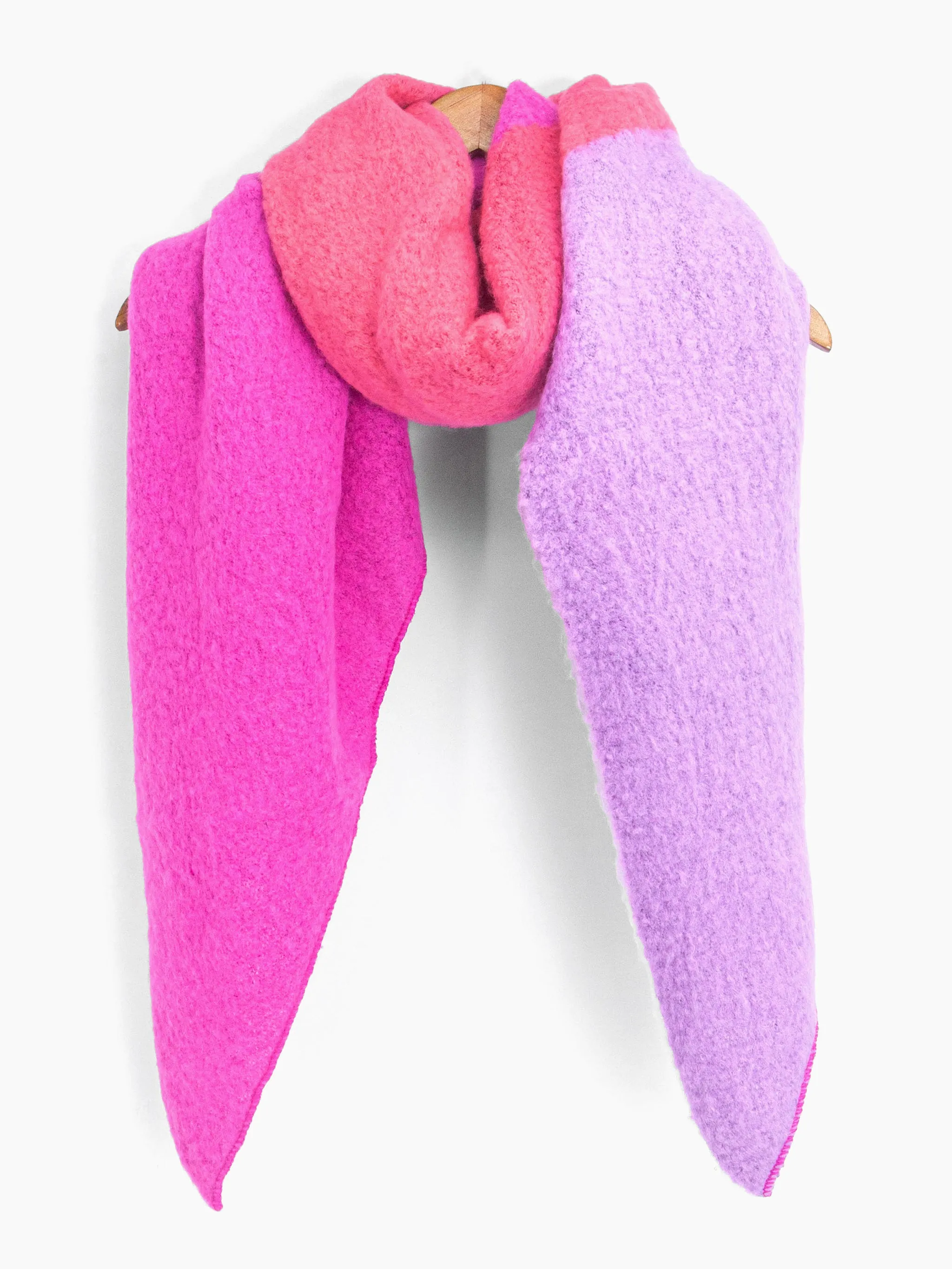 Nora Heavyweight Scarf - Pink/Lilac, Colour Block