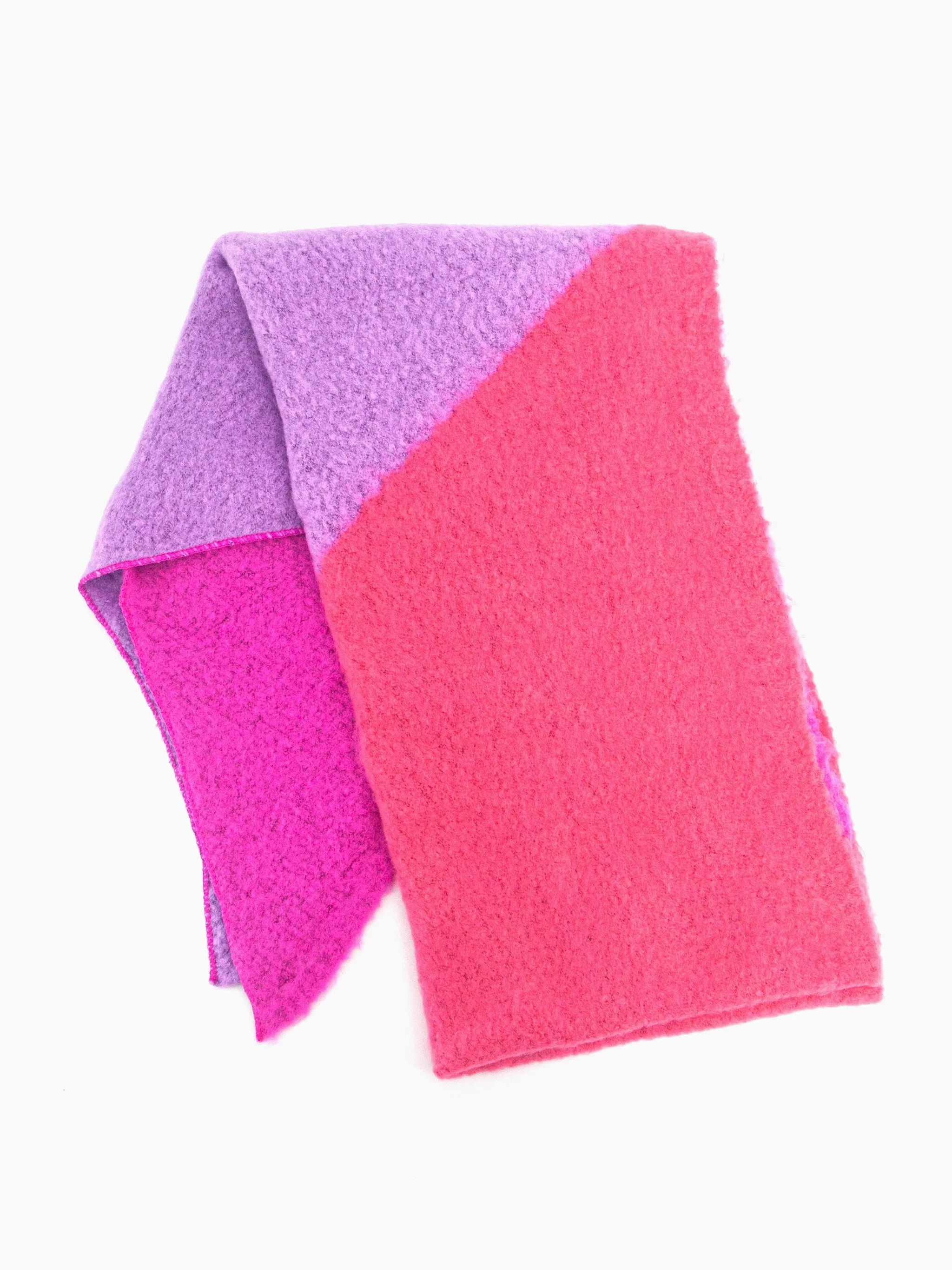 Nora Heavyweight Scarf - Pink/Lilac, Colour Block