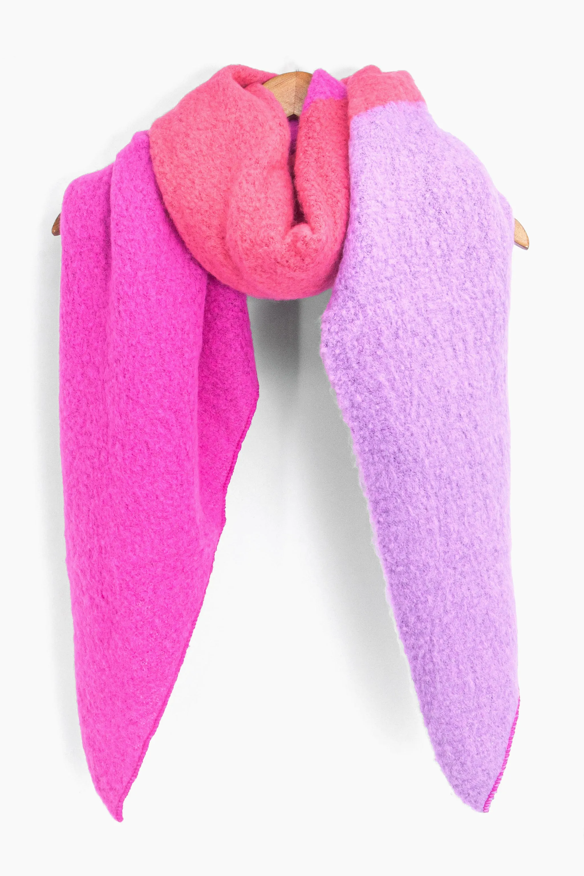 Nora Heavyweight Scarf - Pink/Lilac, Colour Block