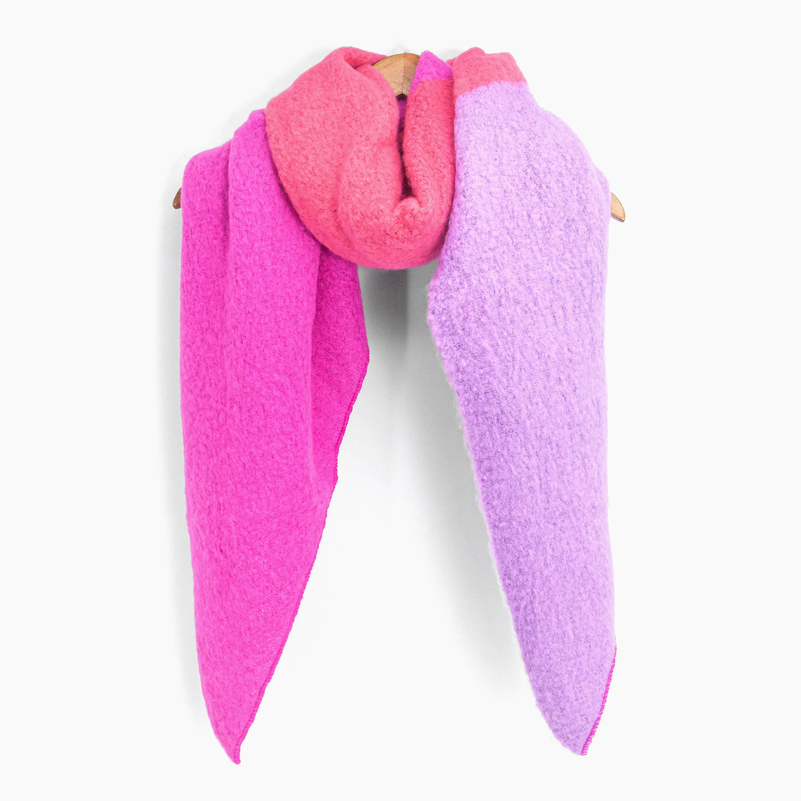 Nora Heavyweight Scarf - Pink/Lilac, Colour Block