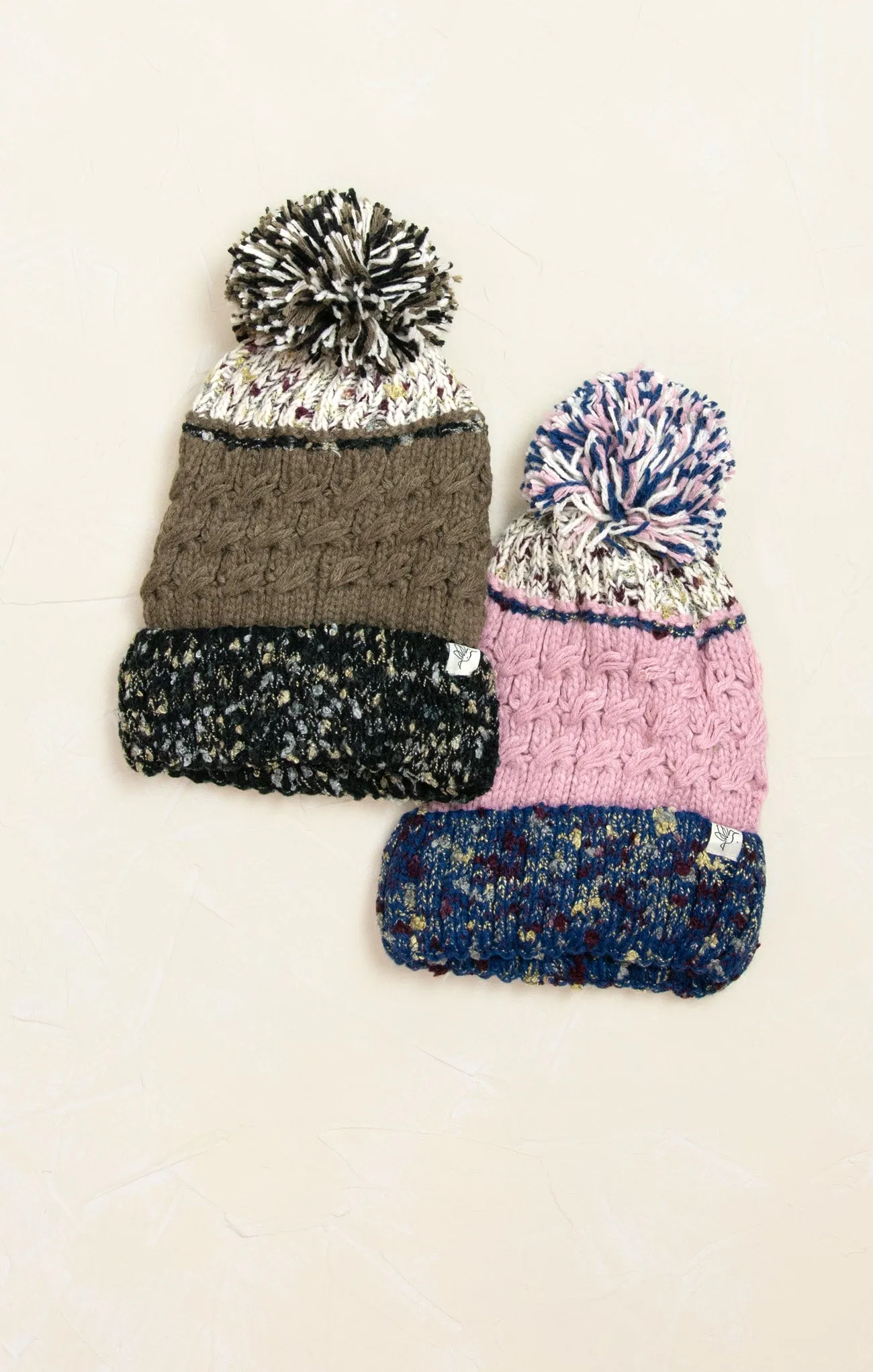 Olivia Chunky Knit Pom Pom Winter Beanie