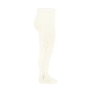 Openwork Side Tights Beige 8 Years