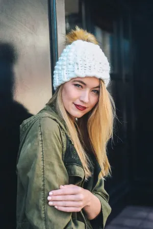 OVERSIZED CHUNKY POM BEANIE