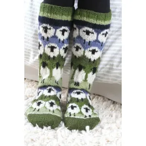 Pachamama Flock of Sheep Long Socks