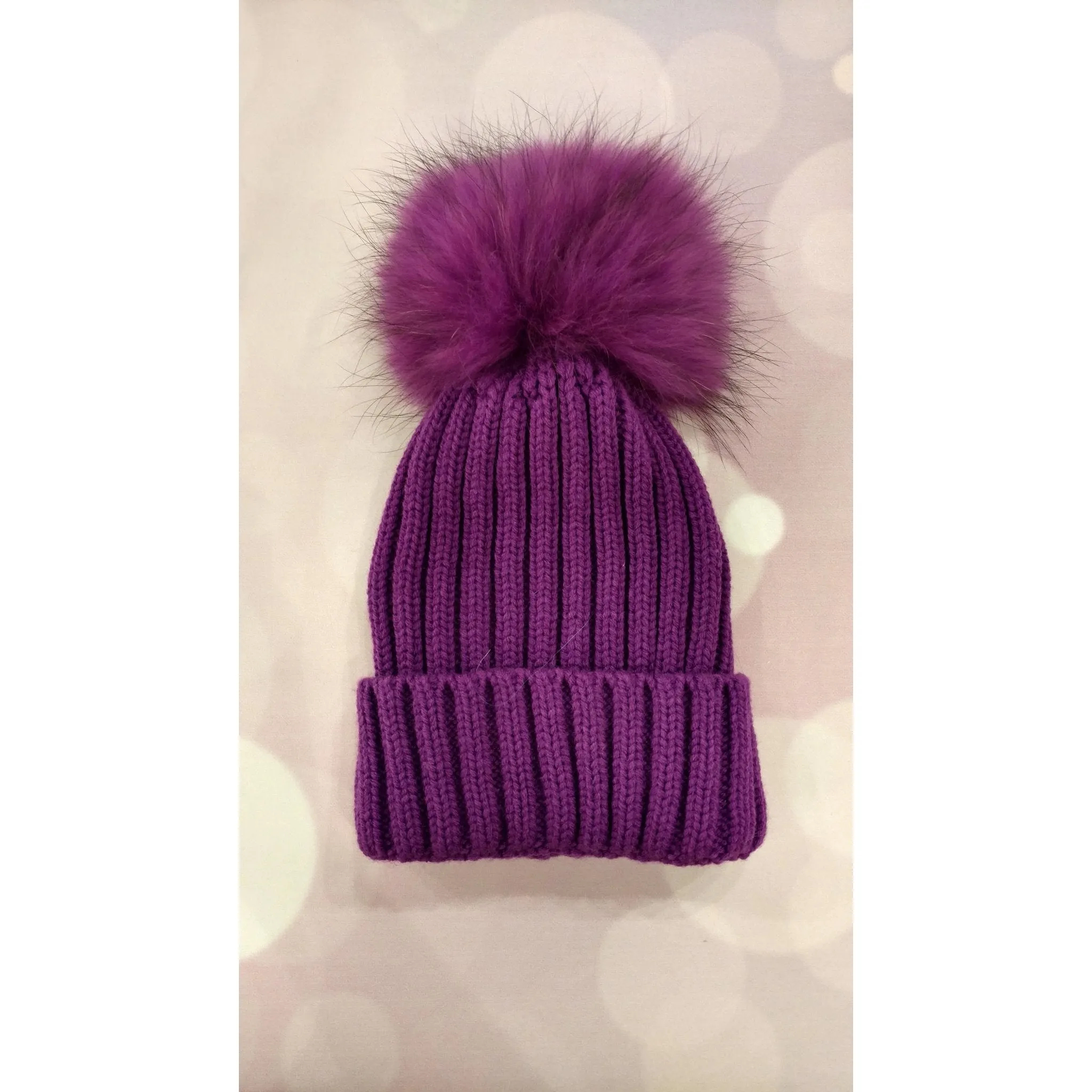 Plait Knit Pom Hat