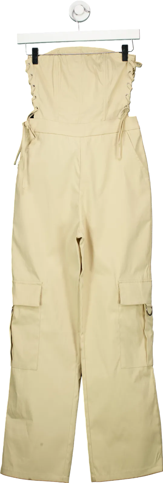 PrettyLittleThing Beige Cargo Trousers UK 6