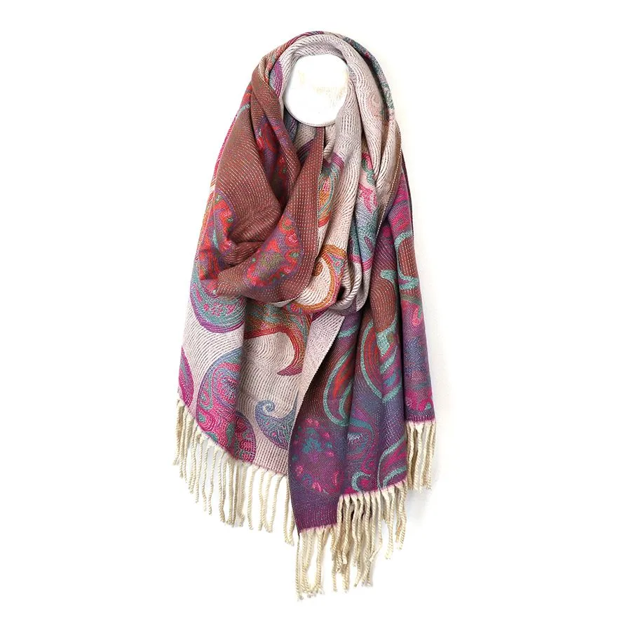 Purple Mix Paisley Scarf