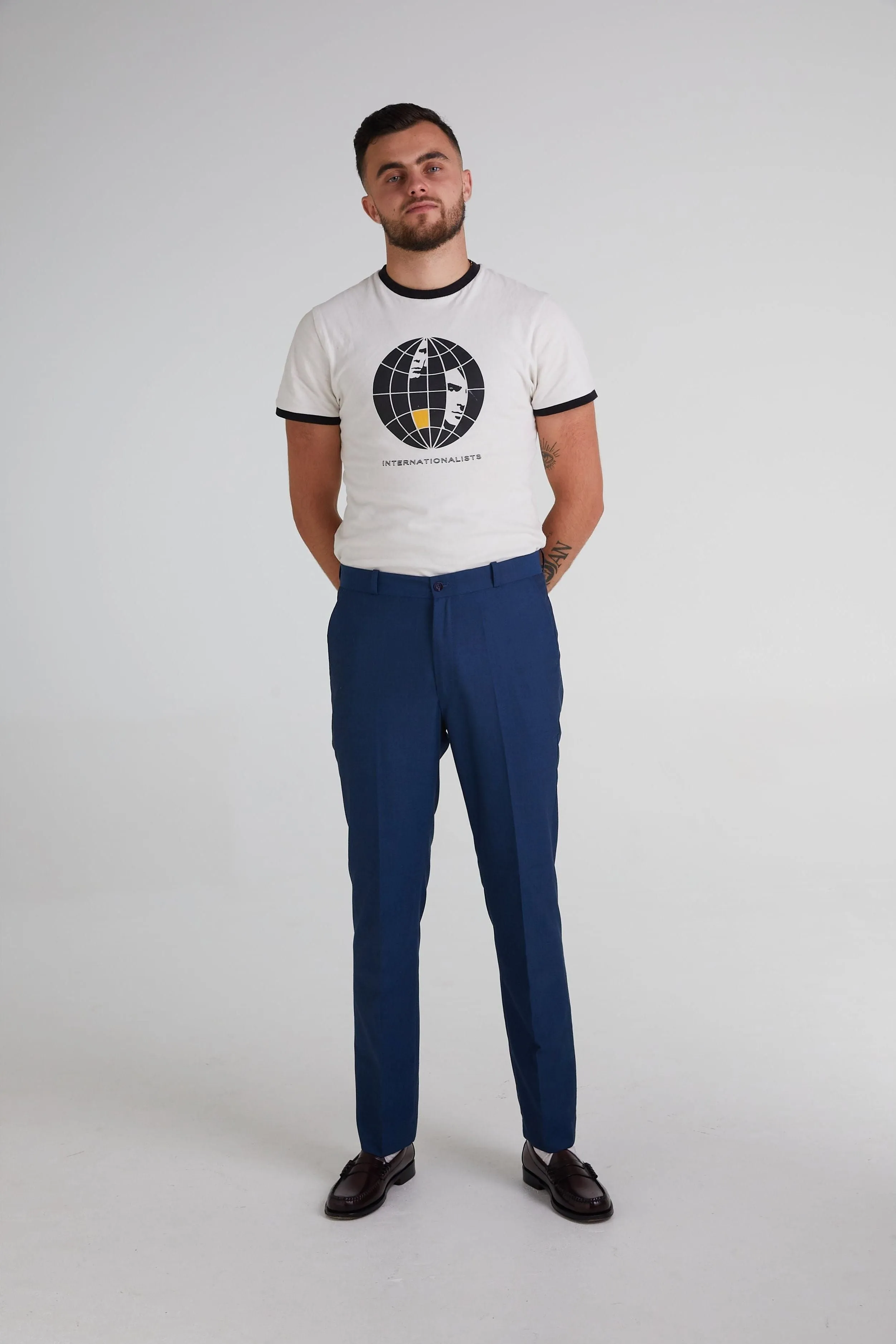 Relco - Sta Press Airforce Blue Tonic Two Tone - Trousers