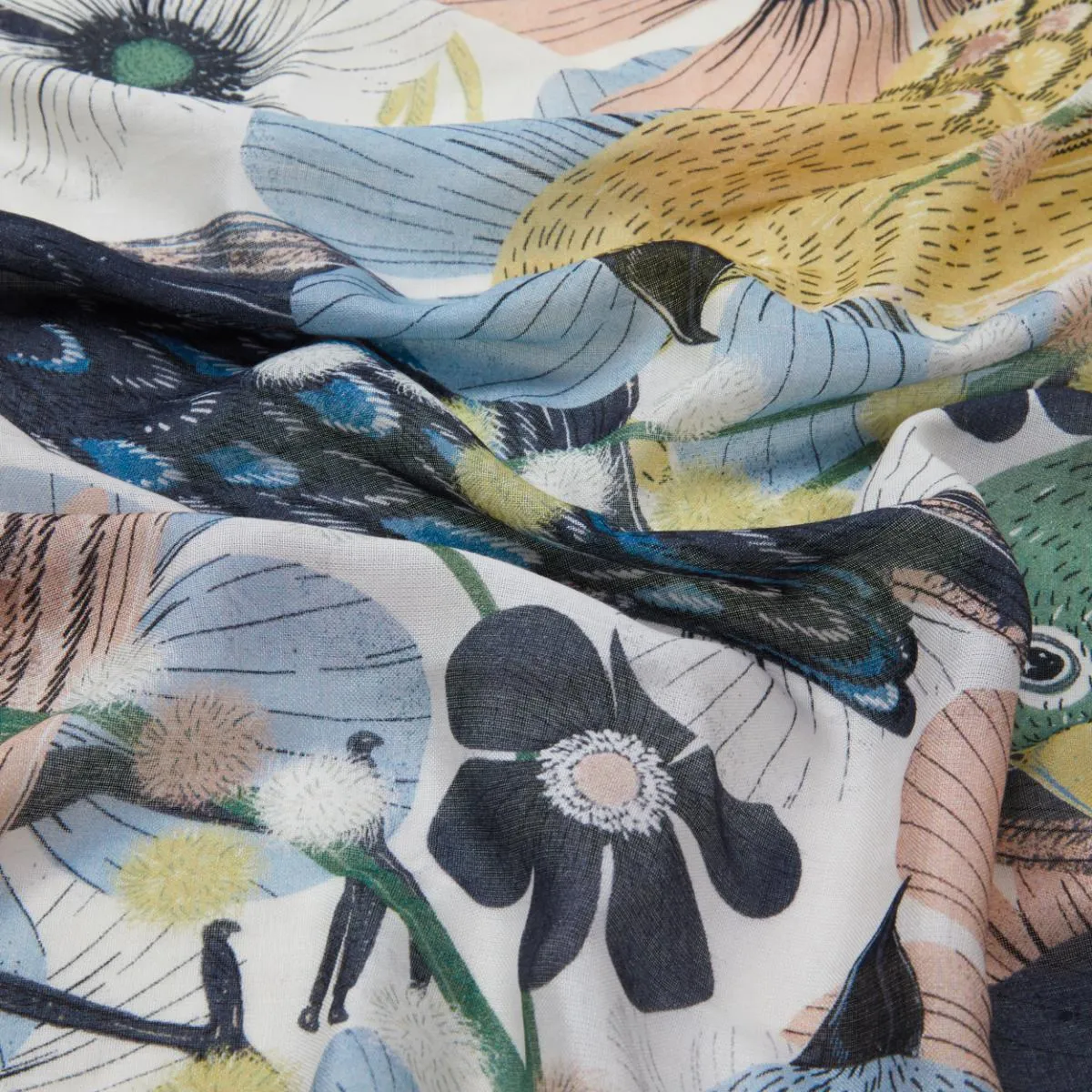 Reva Birds Print Scarf