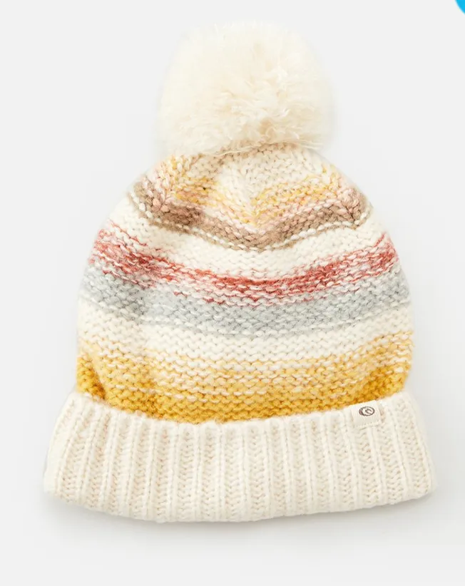 Rip Curl Ladies Drifter Stripe Beanie - Off White