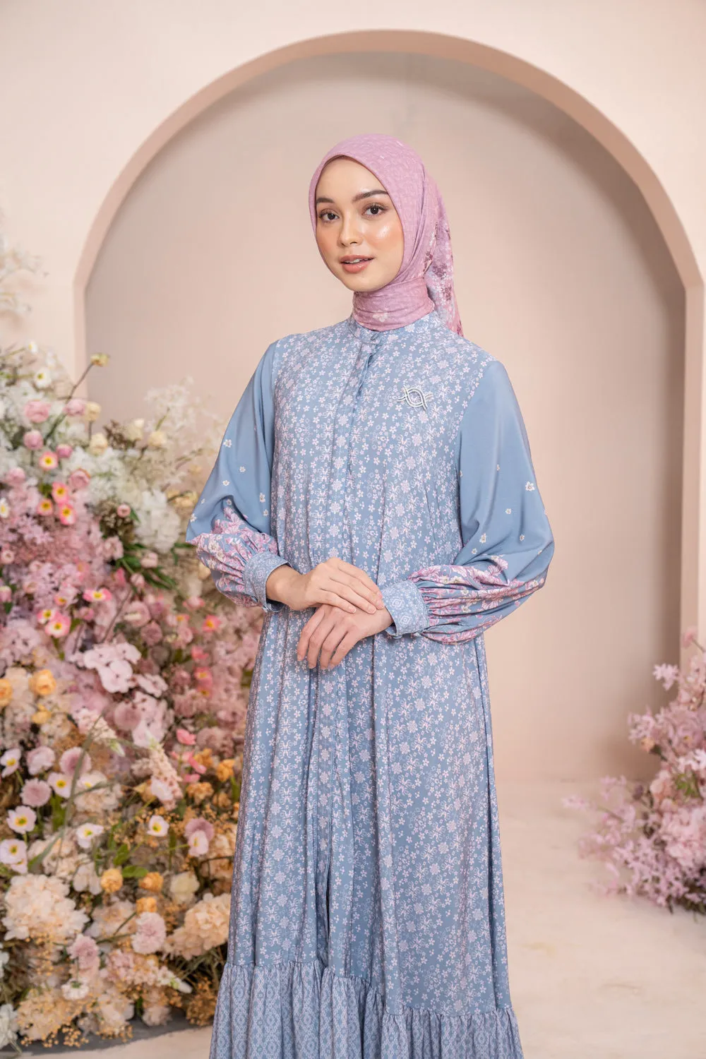 Rissa Dress (Minor) Sky Blossom