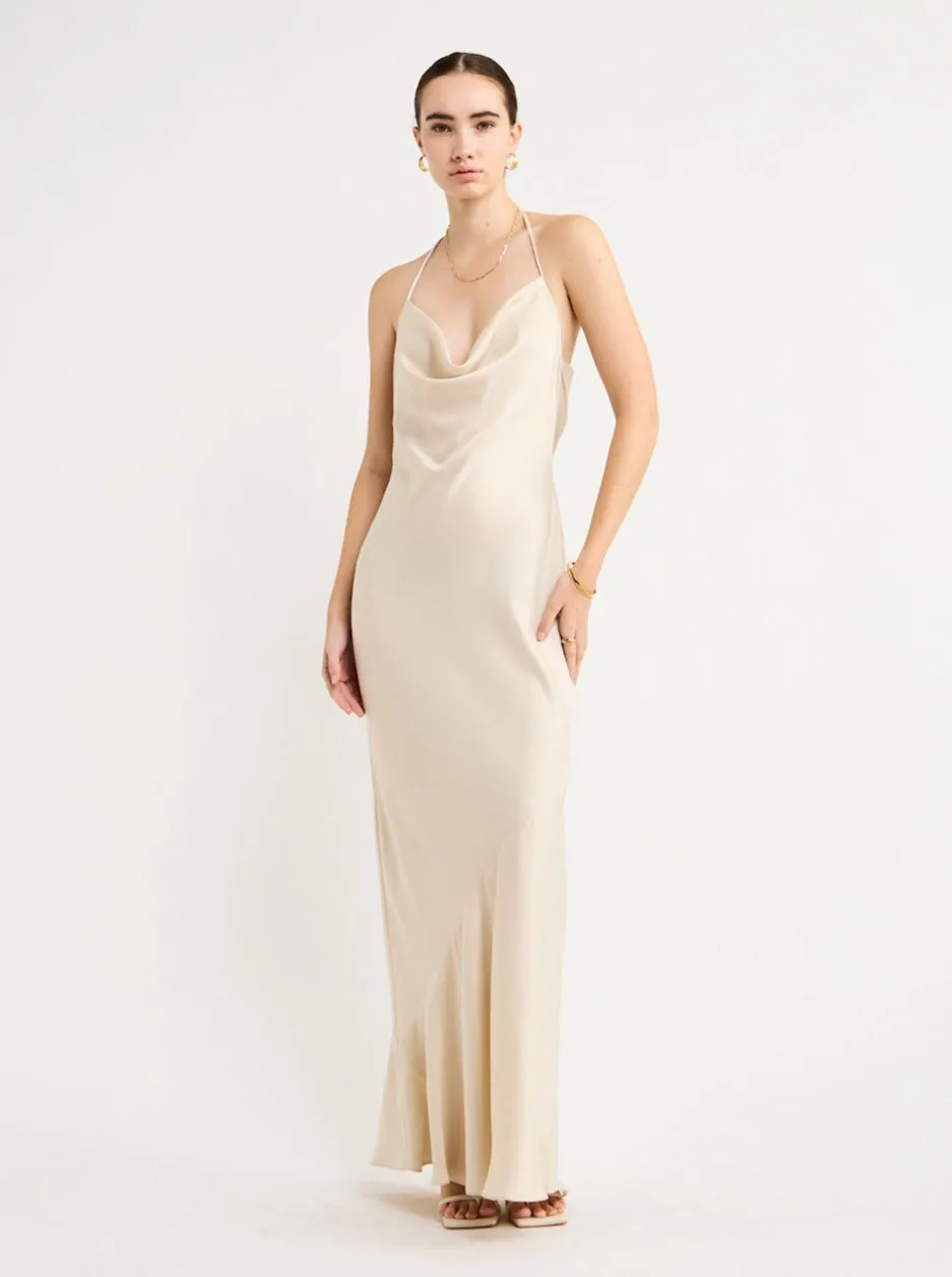 Rumer Iluka Cowl Gown in Cream