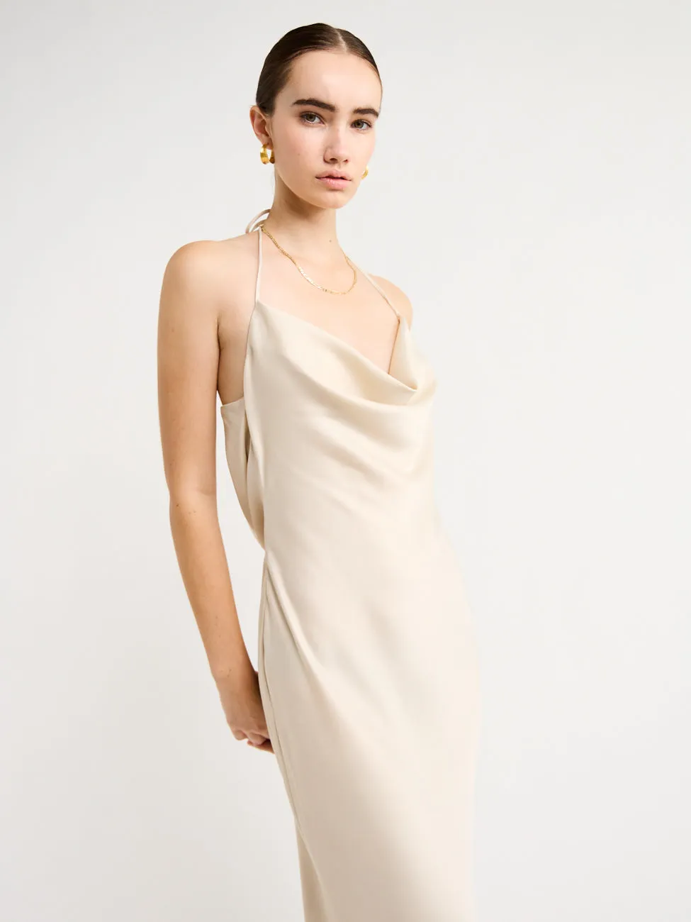 Rumer Iluka Cowl Gown in Cream