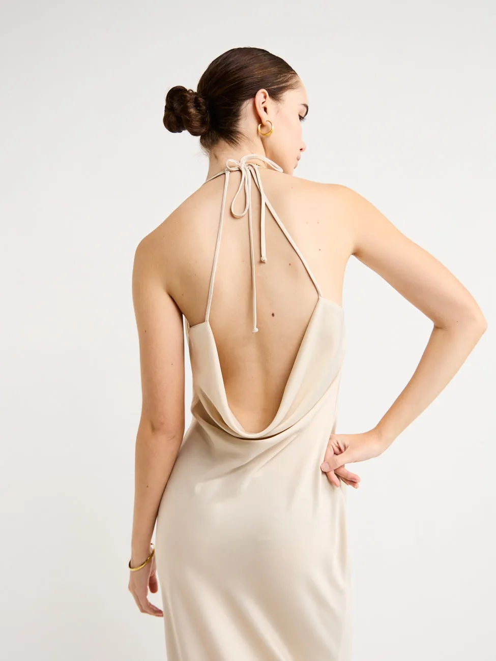 Rumer Iluka Cowl Gown in Cream