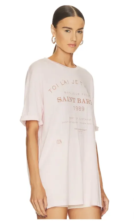 Saint Barth 89 - Oversized Tee - Blush Pink