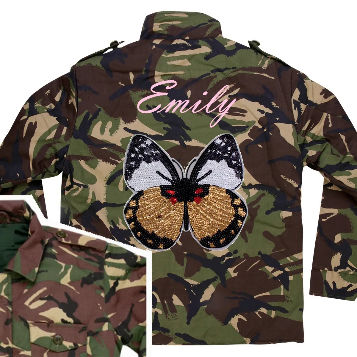 Sequin Butterfly Camo Jacket