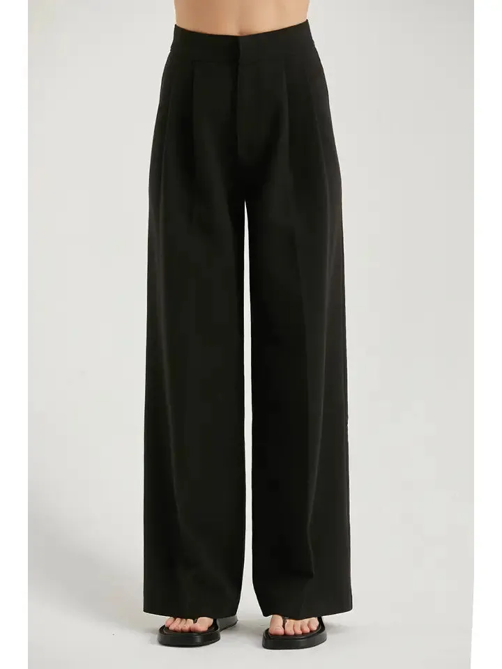 Shiloh Straight Leg Pleated Trousers