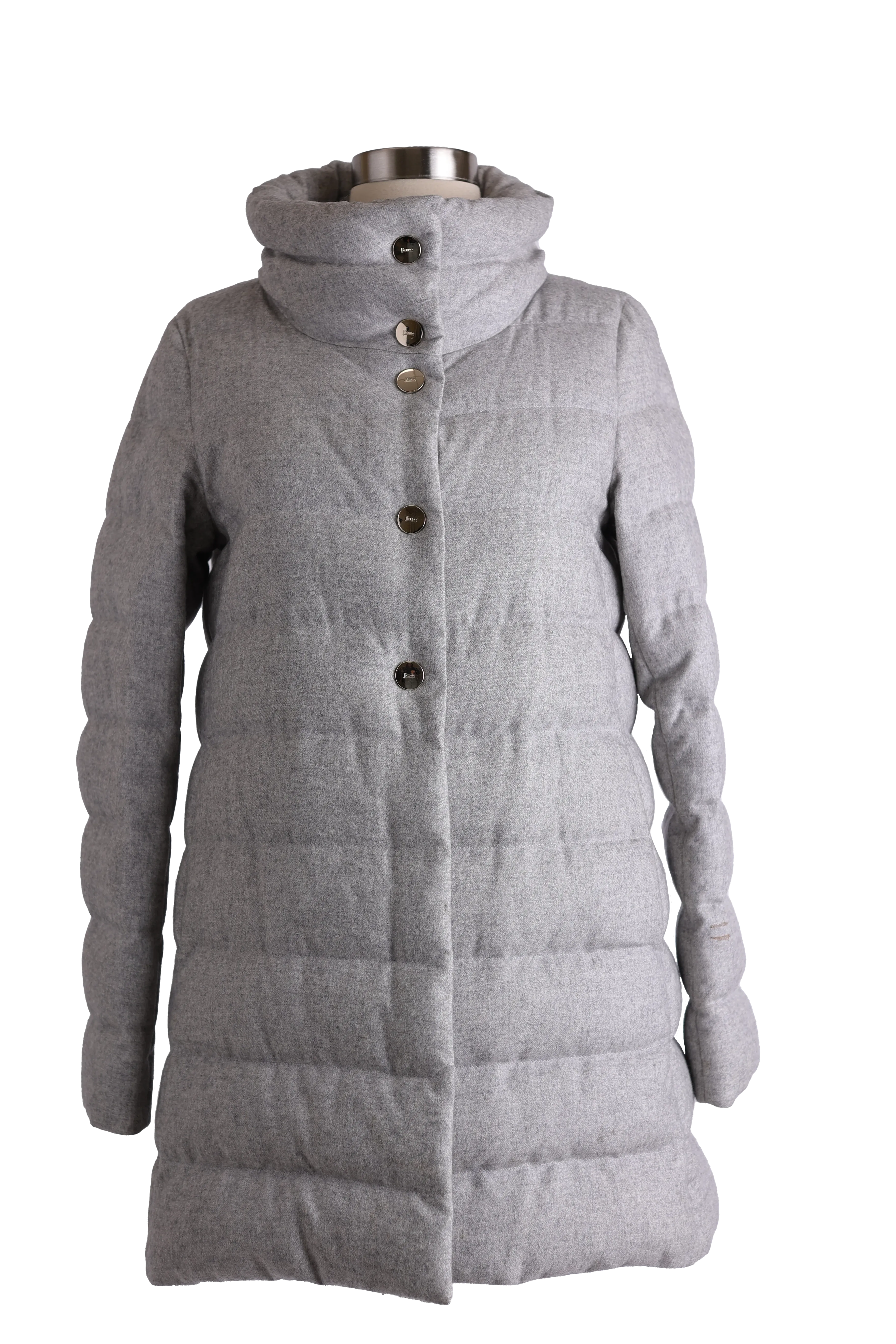 Silk/Cashmere Quilted Down Coat