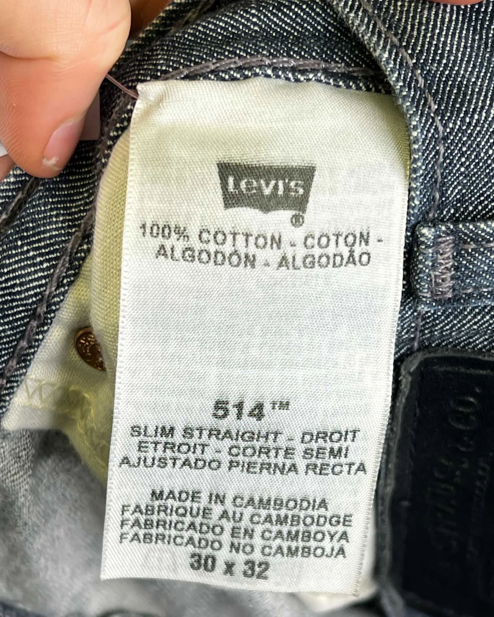 Size 30 - Levis Blue 514 Slim Straight Jeans